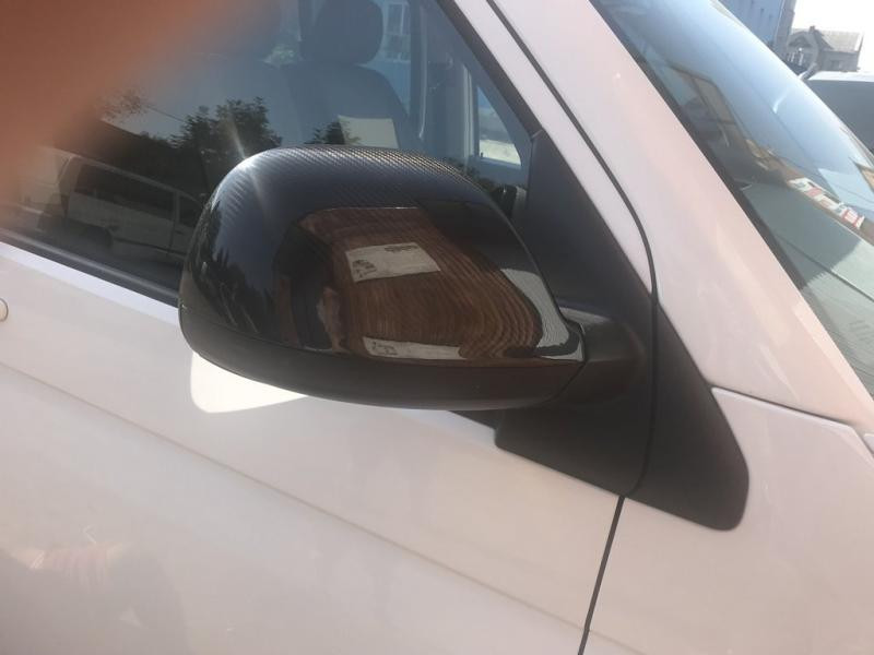 Купити Накладки на дзеркала (2 шт., карбон) Покриття під карбон для Volkswagen T5 2010-2015 рр