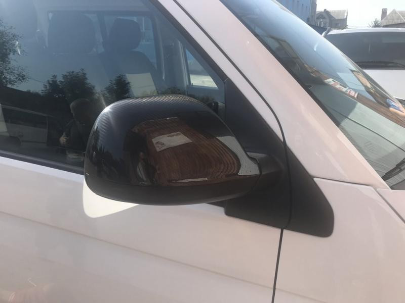 Купити Накладки на дзеркала (2 шт., карбон) Покриття під карбон для Volkswagen T5 2010-2015 рр