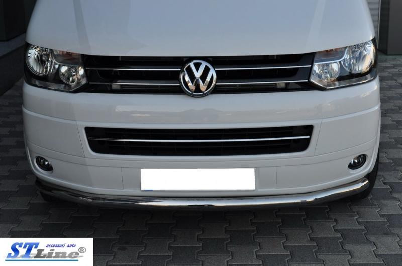 Купить Нижняя одинарная губа ST008 (нерж) 42 мм для Volkswagen T5 2010-2015 гг