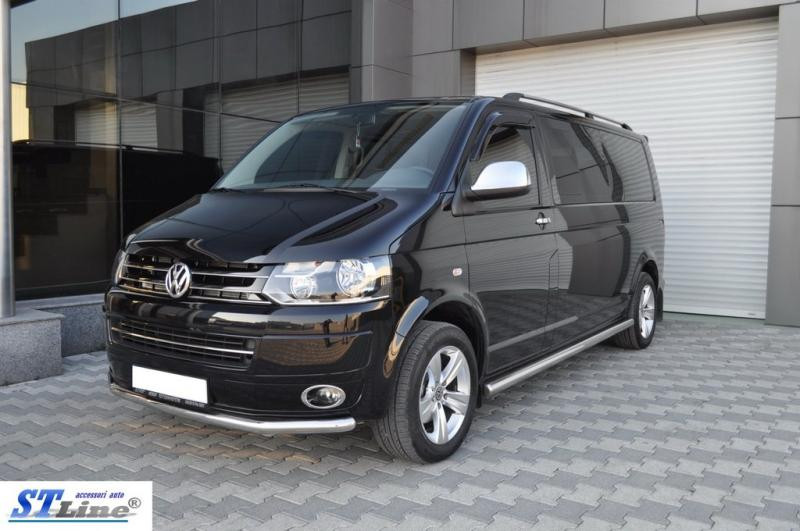 Купить Нижняя одинарная губа ST008 (нерж) 42 мм для Volkswagen T5 2010-2015 гг