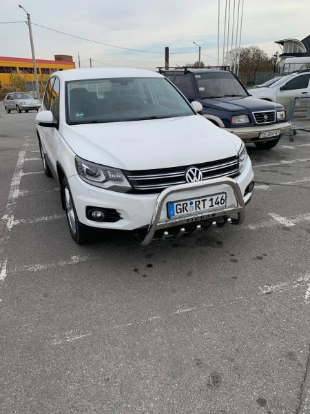 Купити Кенгурятник WT003 (нерж) 60 мм, з написом для Volkswagen Tiguan 2007-2016 рр