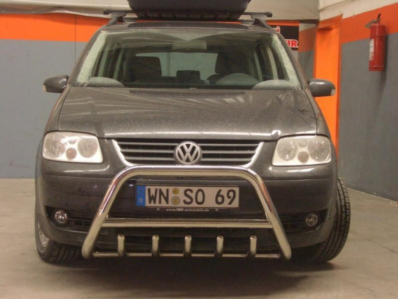 Купить Кенгурятник WT003 (нерж) 51 мм, без надписи для Volkswagen Touran 2003-2010 гг