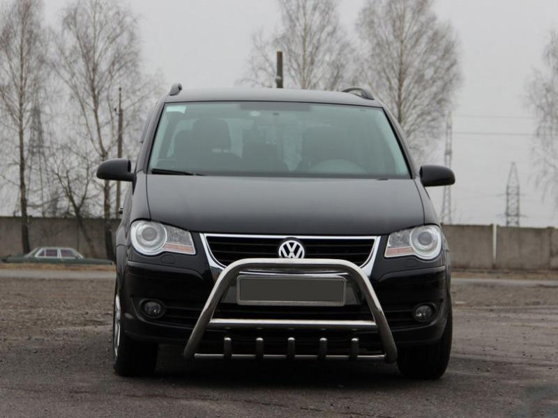 Купить Кенгурятник WT003 (нерж) 51 мм, без надписи для Volkswagen Touran 2003-2010 гг