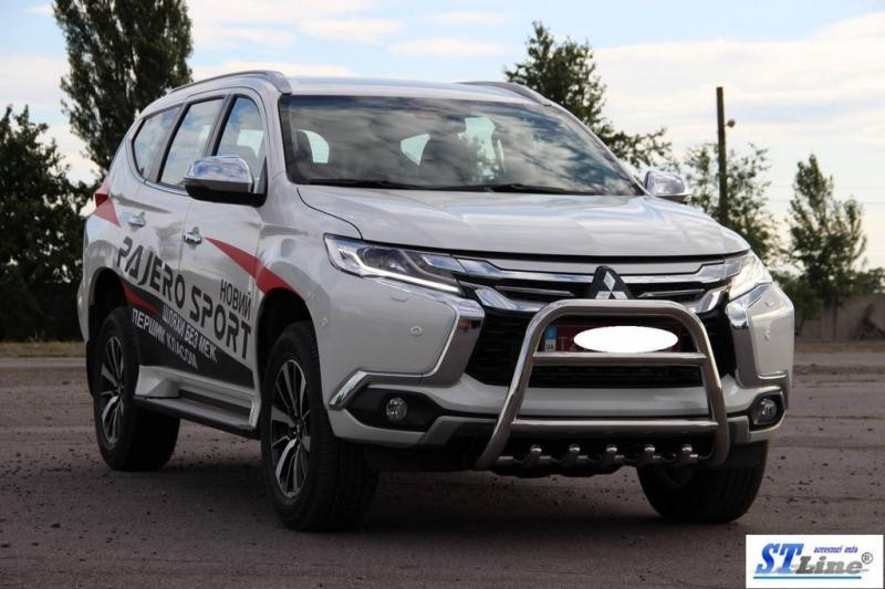 Купити Кенгурятник WT008 (нерж) для Mitsubishi Pajero Sport 2015- рр