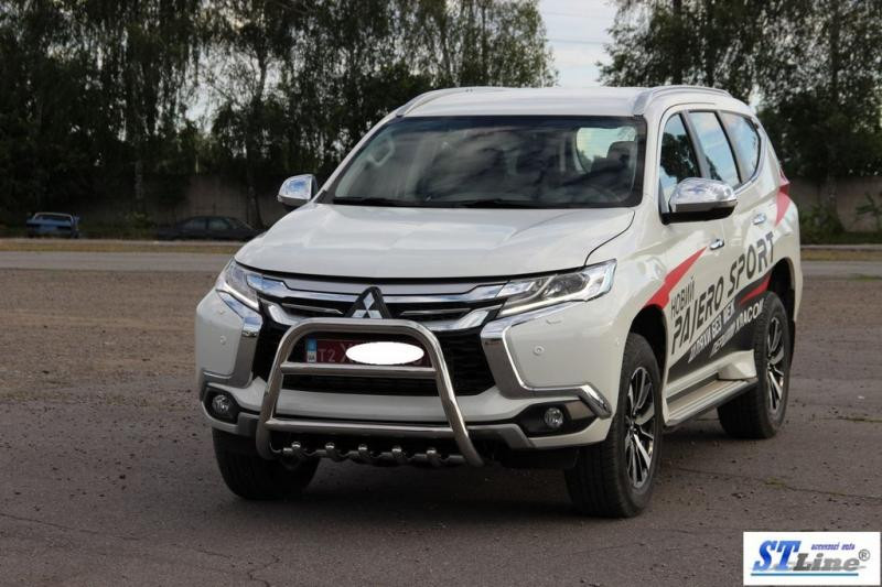 Купити Кенгурятник WT008 (нерж) для Mitsubishi Pajero Sport 2015- рр