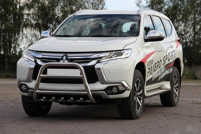 Купити Кенгурятник WT008 (нерж) для Mitsubishi Pajero Sport 2015- рр