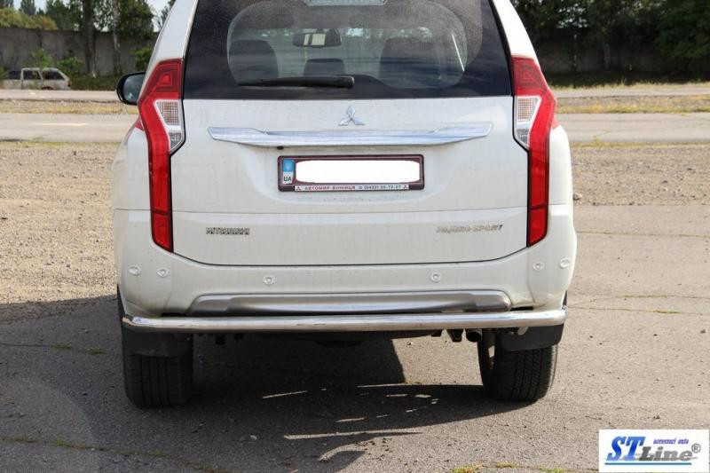 Купити Задній захист AK005 (нерж) для Mitsubishi Pajero Sport 2015- рр