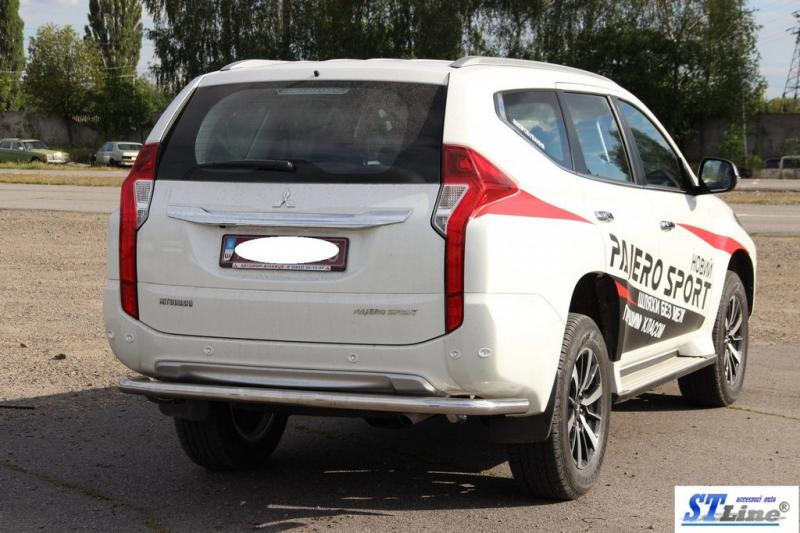 Купити Задній захист AK005 (нерж) для Mitsubishi Pajero Sport 2015- рр