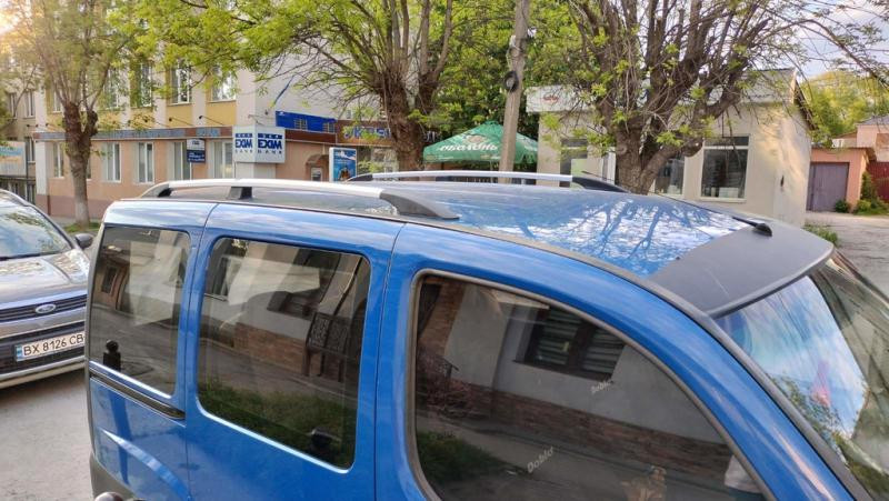 Купити Рейлінги Хром (пласт. ніжки) Максі база, металеві ніжки для Fiat Doblo I 2005-2010 рр