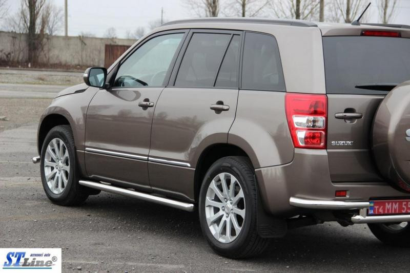 Купить Боковые трубы BB001 (2 шт, нерж) 60 мм для Suzuki Grand Vitara 2005-2017 гг