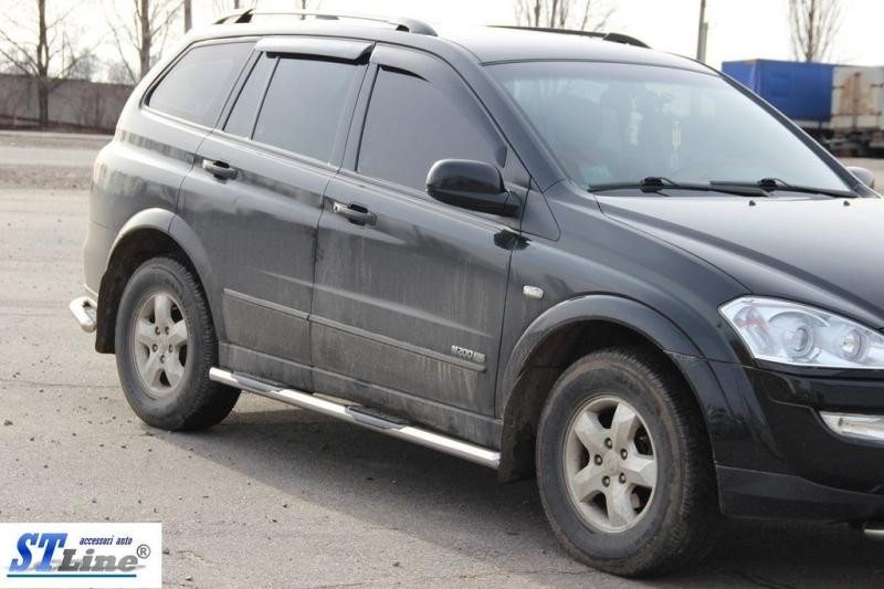 Купити Бічні труби BB002 (2 шт., нерж.) для SsangYong Kyron 2005-2014 рр