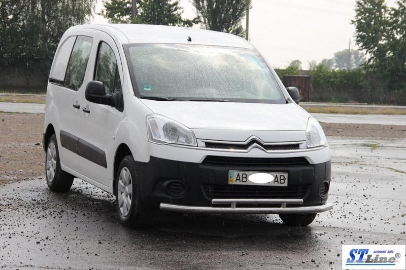 Купити Передній захист ST016 (нерж.) 51/42 мм для Peugeot Partner Tepee 2008-2018 рр