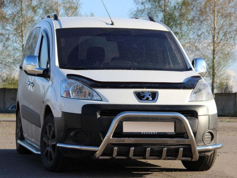 Купити Кенгурятник WT003-Plus (нерж.) 60 мм для Peugeot Partner Tepee 2008-2018 рр