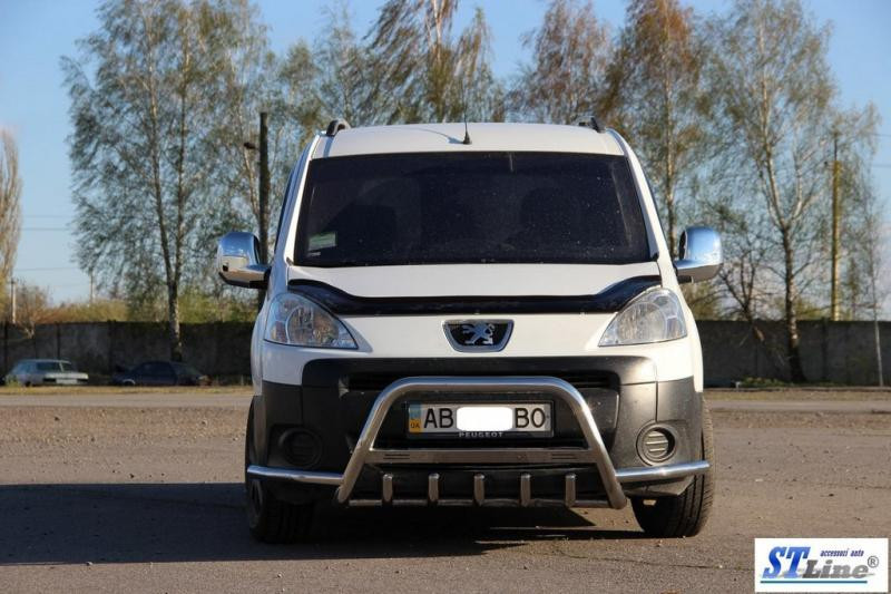 Купити Кенгурятник WT003-Plus (нерж.) 51 мм для Peugeot Partner Tepee 2008-2018 рр