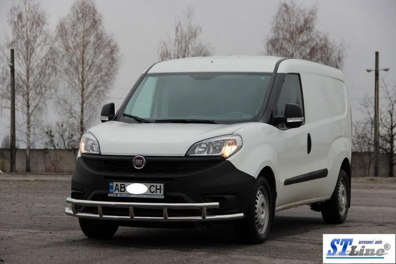 Купити Передній захист ST016-3 (нерж.) 42/42 мм для Fiat Doblo II 2010-2022 рр