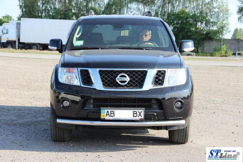 Купить Передняя защита ST008-1 (нерж) для Nissan Pathfinder R51 2005-2014 гг