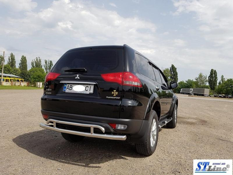 Купити Задній захист AK002-2 (2 шт, нерж) для Mitsubishi Pajero Sport 2008-2015 рр