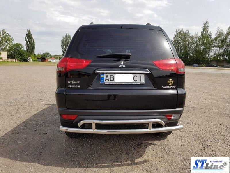 Купити Задній захист AK002-2 (2 шт, нерж) для Mitsubishi Pajero Sport 2008-2015 рр