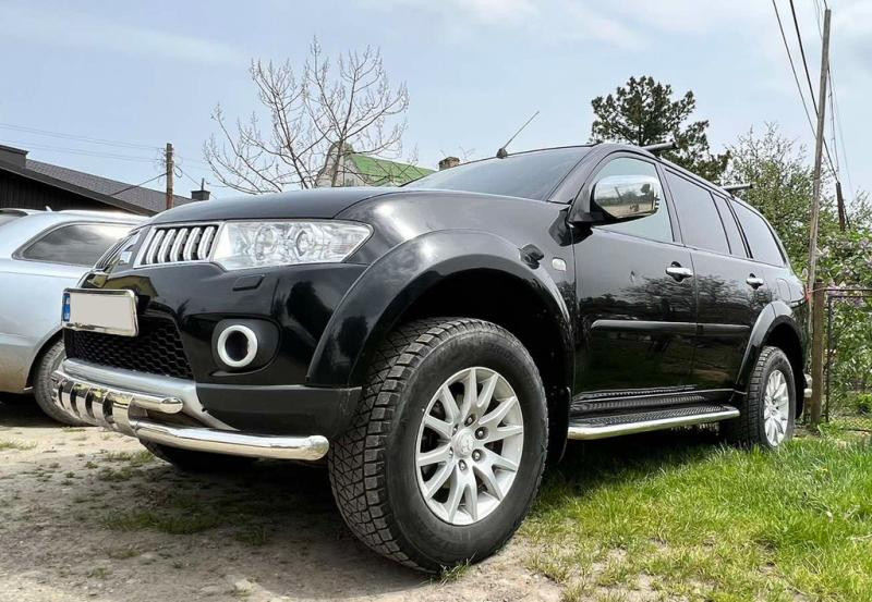 Купить Передняя защита ST015 (нерж.) для Mitsubishi Pajero Sport 2008-2015 гг