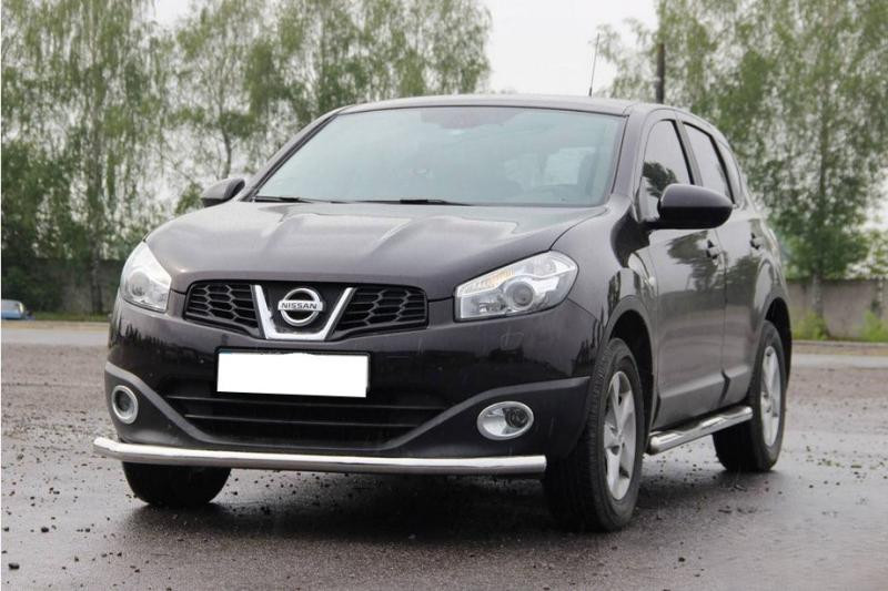 Купить Передний ус ST008 (нерж) 42 мм для Nissan Qashqai 2010-2014 гг