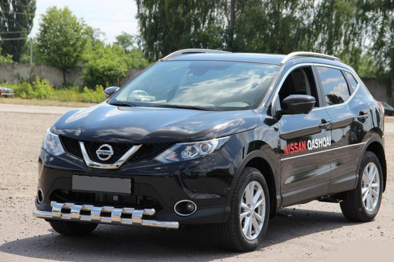 Купити Передній захист ST015 (нерж) для Nissan Qashqai 2007-2010 рр