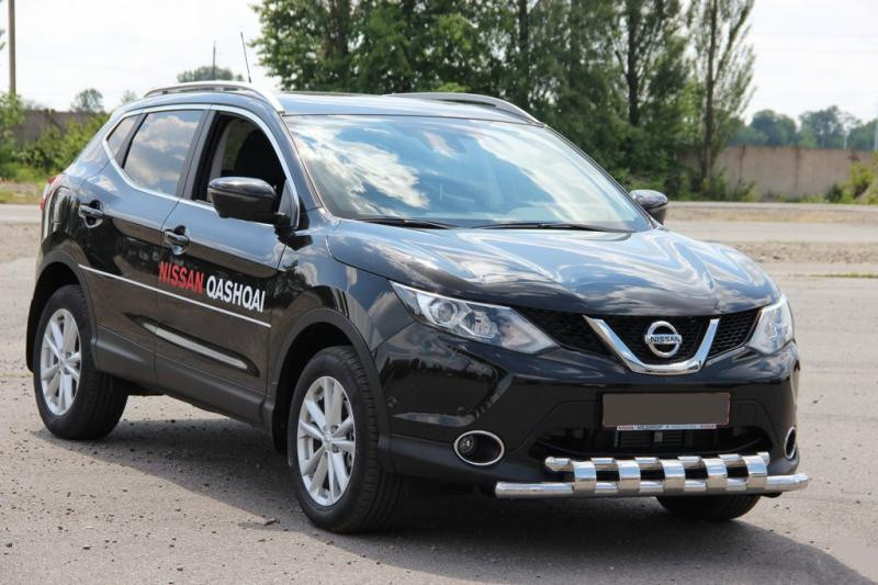 Купити Передній захист ST015 (нерж) для Nissan Qashqai 2007-2010 рр