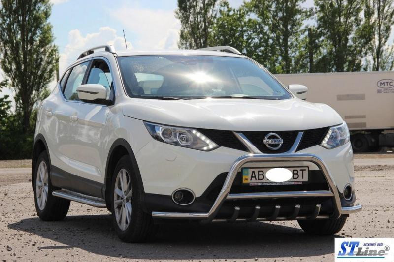 Купить Кенгурятник WT003-Plus (нерж) для Nissan Qashqai/Rogue Sport 2014-2021 гг