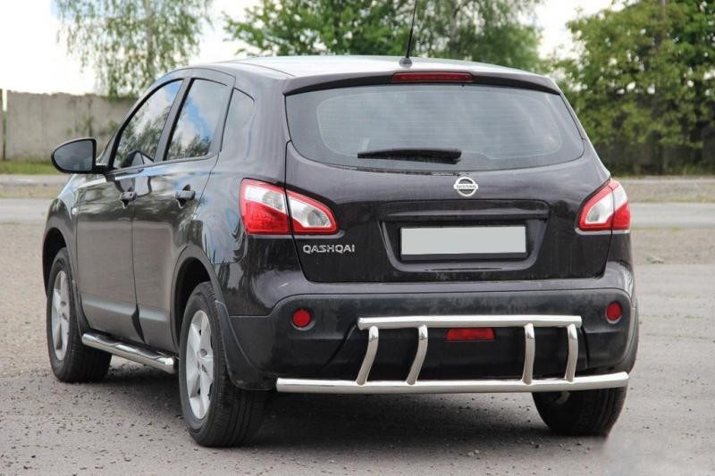 Купить Задняя дуга AK011 (нерж.) для Nissan Qashqai 2010-2014 гг