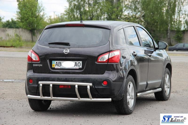 Купить Задняя дуга AK011 (нерж.) для Nissan Qashqai 2007-2010 гг