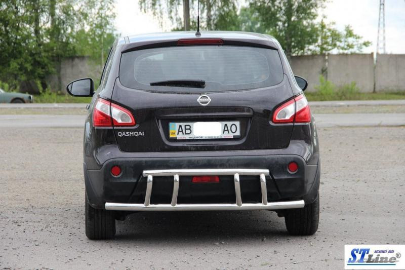 Купить Задняя дуга AK011 (нерж.) для Nissan Qashqai 2007-2010 гг