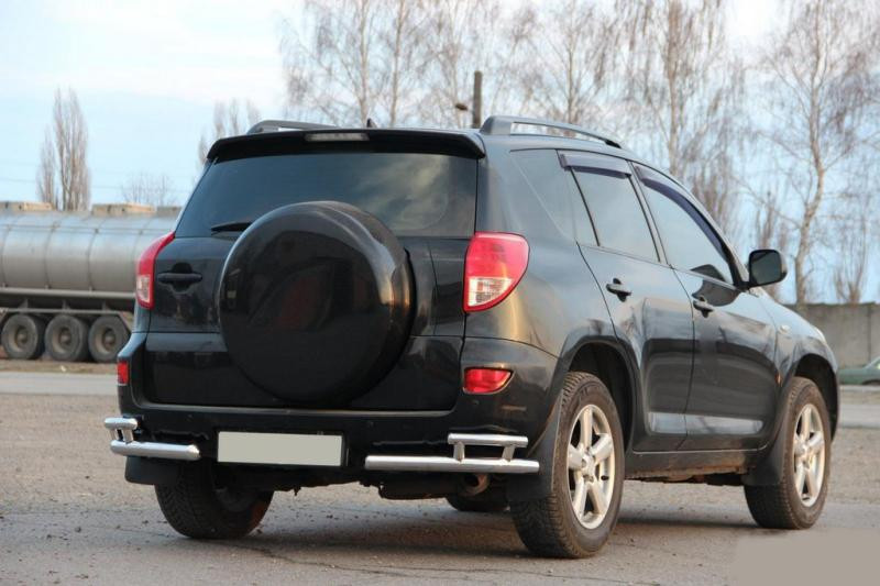 Купити Задні куточки AK003-double (2 шт., нерж) для Toyota Rav 4 2006-2013 рр