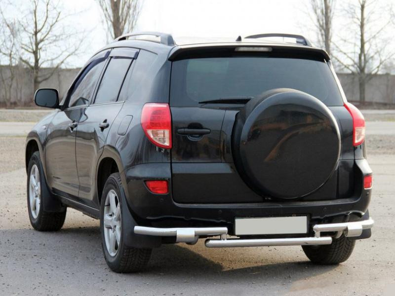 Купить Задняя защита AK005-2 (2 шт., нерж) для Toyota Rav 4 2006-2013 гг