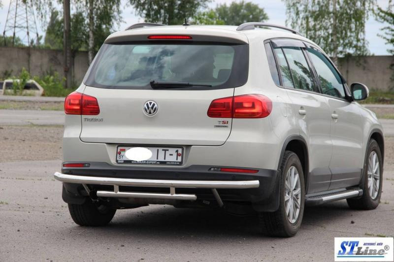 Купить Задняя защита AK002-2 (нерж) для Volkswagen Tiguan 2007-2016 гг