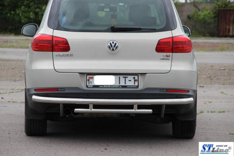 Купить Задняя защита AK002-2 (нерж) для Volkswagen Tiguan 2007-2016 гг