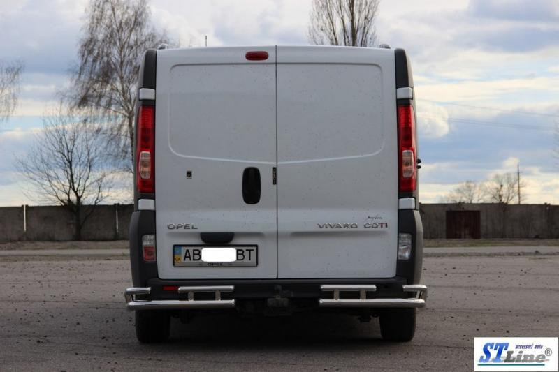 Купити Задній захист AK003-Plus-2 (нерж) для Nissan Primastar 2002-2014 рр