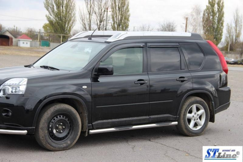 Купити Бічні труби BB002 (2 шт., нерж) для Nissan X-trail T31 2007-2014рр