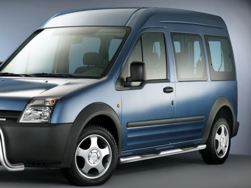 Купить Боковые трубы BB002 (2 шт., нерж.) 70 мм, макси база для Ford Connect 2002-2006 гг