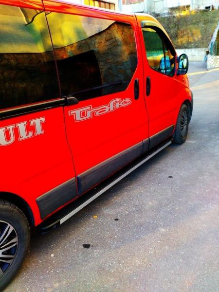 Купить Боковые пороги Maya V1 (2 шт., алюминий) Длинная база для Nissan NV300/Primastar 2016-гг