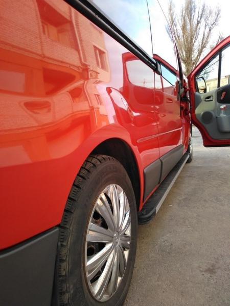 Купить Боковые пороги Maya V1 (2 шт., алюминий) Длинная база для Nissan NV300/Primastar 2016-гг