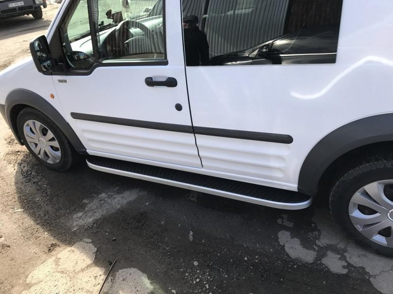 Купить Боковые пороги Tayga (2 шт., алюминий) Стандартная база для Ford Connect 2010-2013 гг