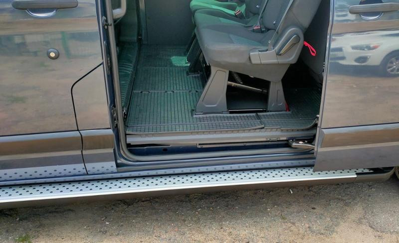 Купити Бокові пороги Allmond Grey (2 шт., алюм.) Коротка база для Ford Custom 2013-2022 рр