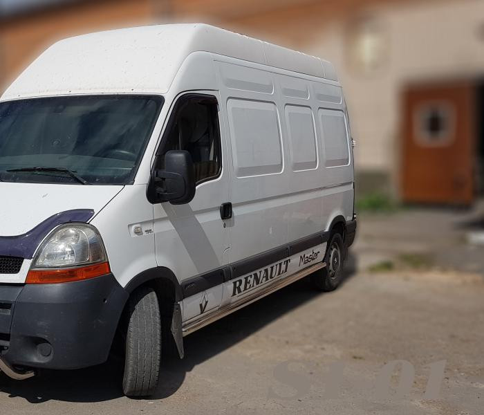 Купити Бічні труби (2 шт., Нерж.) Коротка база для Renault Master 1998-2010 рр