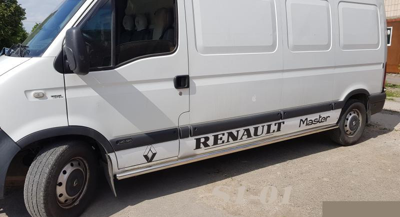 Купити Бічні труби (2 шт., Нерж.) Коротка база для Renault Master 1998-2010 рр