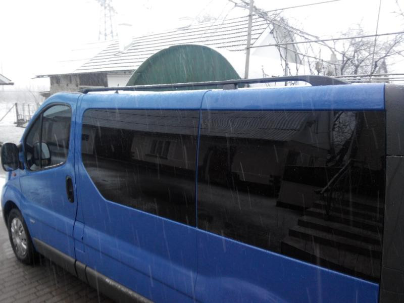 Купить Рейлинги черные Длинная, чугунные ножки для Renault Trafic 2001-2015 гг