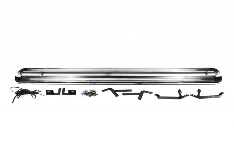 Купить Боковые пороги Premium (2 шт, нерж) 60 мм, длинная база для Nissan NV300/Primastar 2016-гг