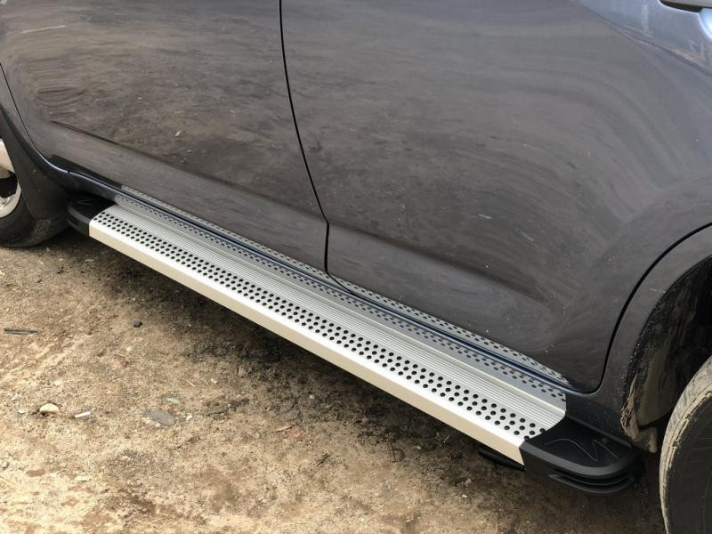 Купить Боковые пороги Maya V2 (2 шт., алюминий) для Toyota Rav 4 2006-2013 гг