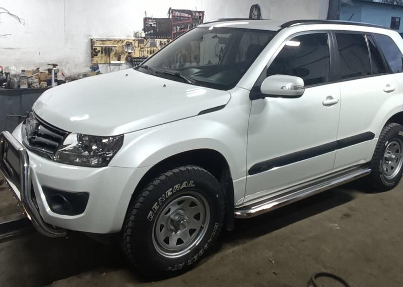 Купити Бокові пороги Premium (2 шт, нерж) 60 мм для Suzuki Grand Vitara 2005-2017 рр