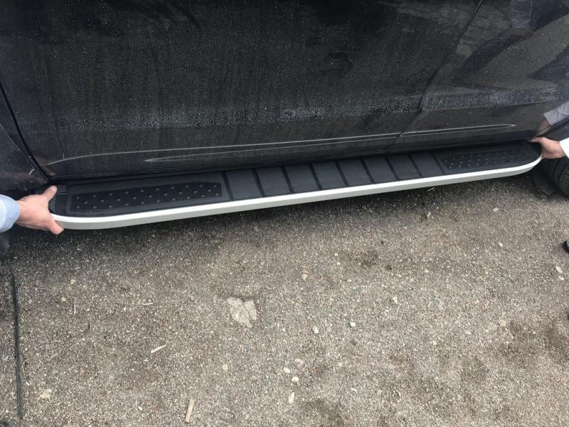 Купити Бокові пороги Tayga V2 (2 шт., алюміній) для Volkswagen Amarok 2010-2022 рр