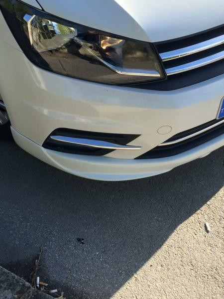 Купить Накладка на передний бампер (под покраску) для Volkswagen Caddy 2015-2020 гг