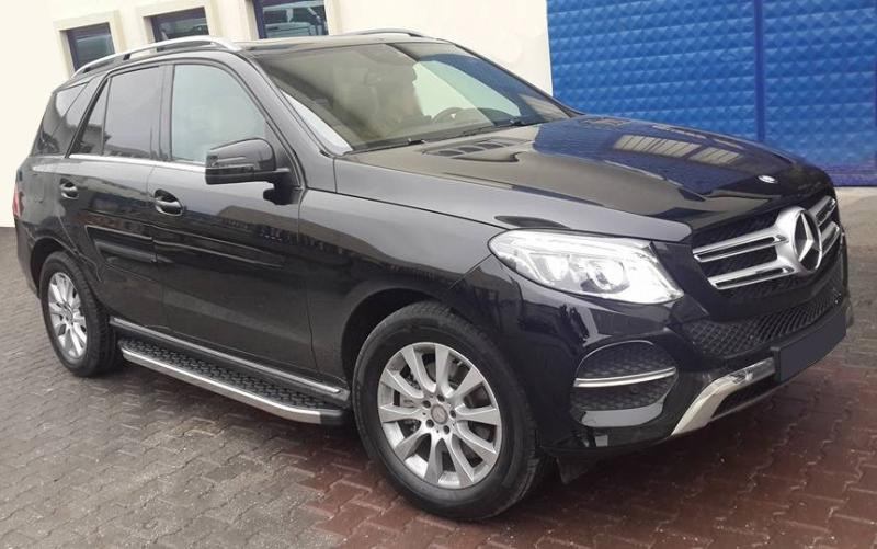 Купити Бокові пороги BlackLine (2 шт., алюміній) для Mercedes GLE/ML сlass W166 2011-2018 рр